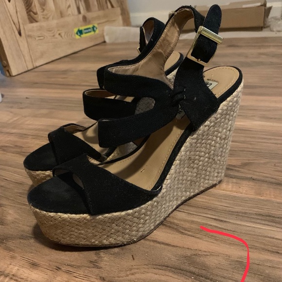 Steve Madden Shoes - black wedges